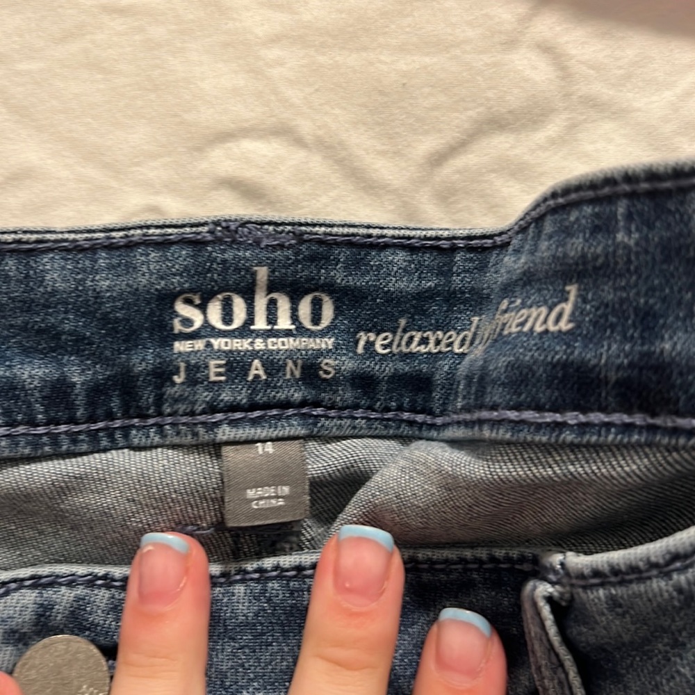 Denim jeans, size 14 from Soho, New York, and Company